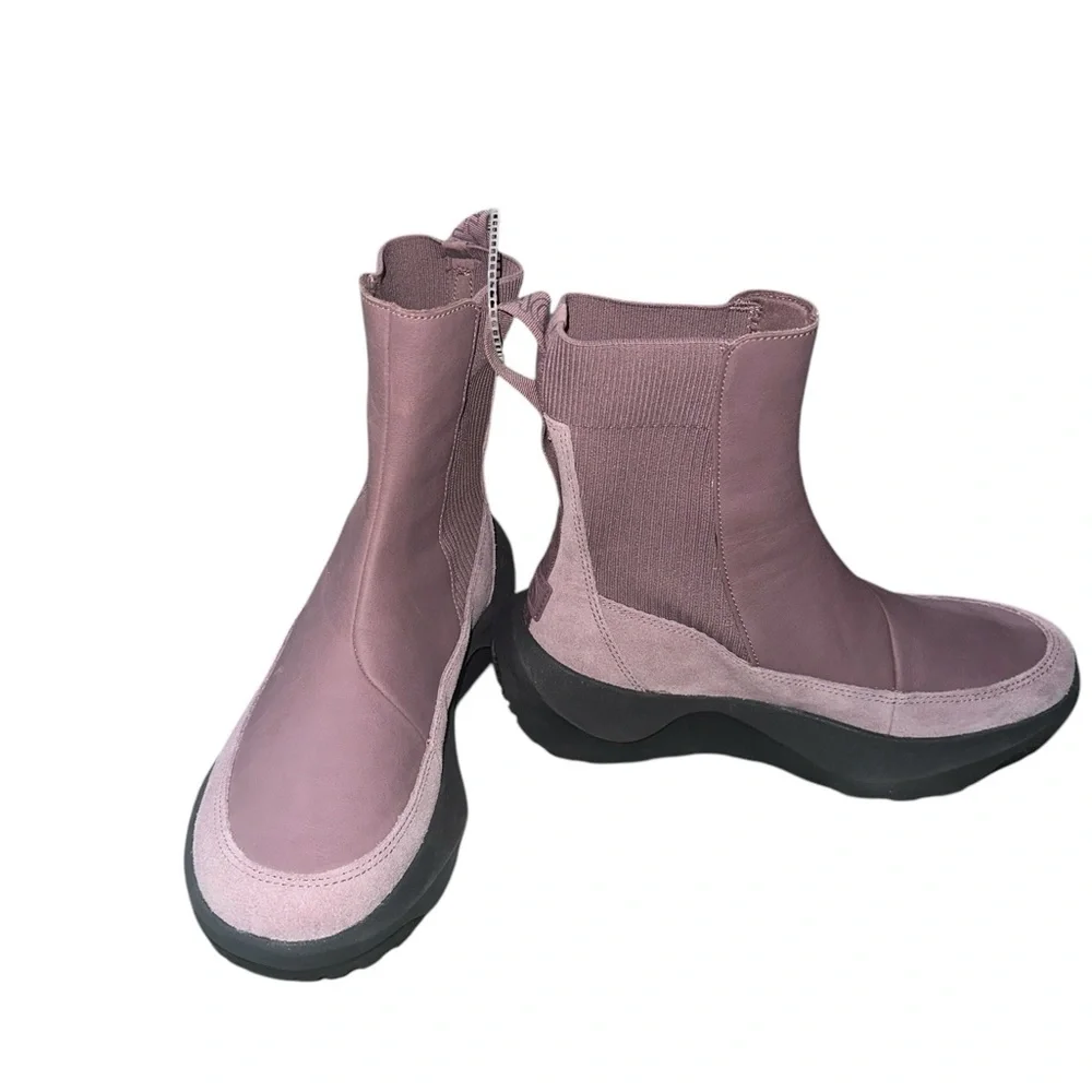 NEW The North Face Women's Halseigh Knit Waterproof Snow Boots Light Mauve - Picture 6 of 9